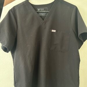 Figs  Charcoal V-Neck Short Sleeve Tee